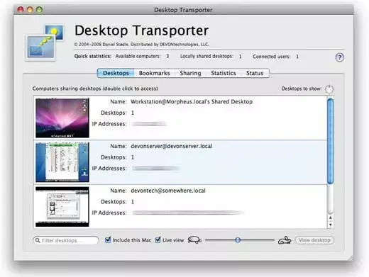 Desktop Transporter, licence multi utilisateurs