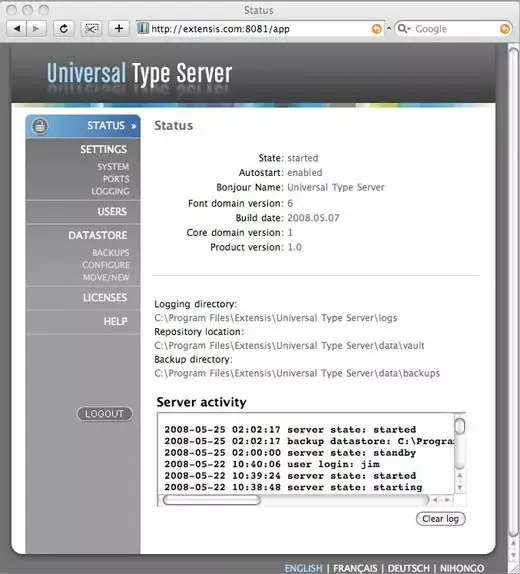 Universal type Serveur