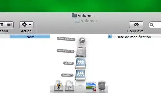 Astuce : Vos volumes dans votre Dock