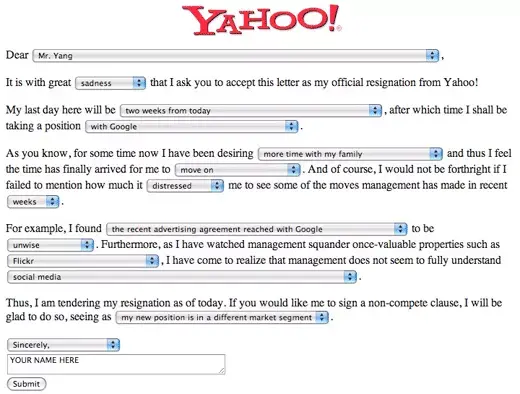 Yahoo : lettre de démission automatique !