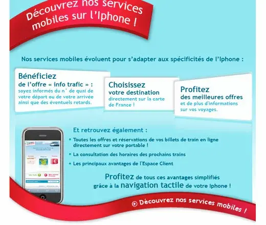 Voyages-sncf adapté à l'iPhone