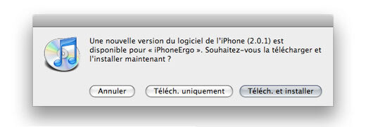 Mise à jour logicielle iPhone 2.0.1 !