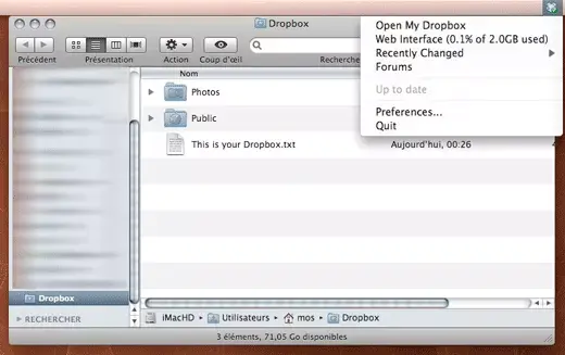 DropBox, bêta disponible et fonctionnelle
