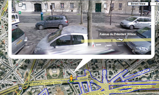 Street View à Paris et sur iPhone