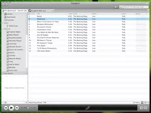 SongBird disponible en version finalisée