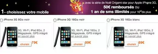 l'iPhone à 79 € en France chez Orange