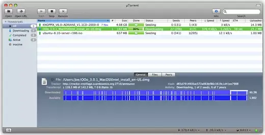 µTorrent, un client BitTorrent mis à jour