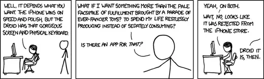 xkcd compare l'iPhone et le Droid