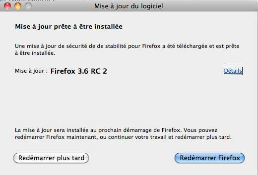 Firefox 3.6 passe en RC2