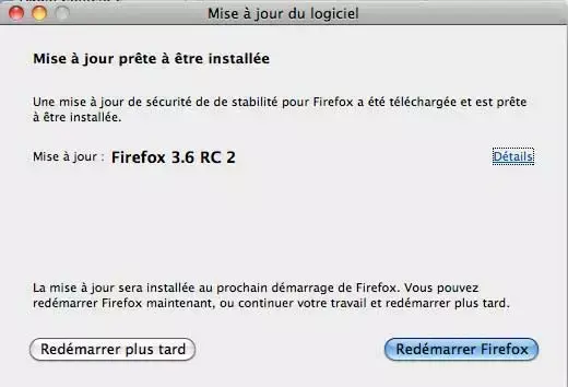 Firefox 3.6 passe en RC2