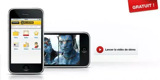 Allociné et le gouvernement sur iPhone