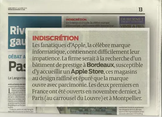 Un AppleStore à Bordeaux ?