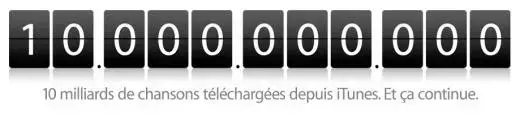 10 milliards pour l'iTunes Store !