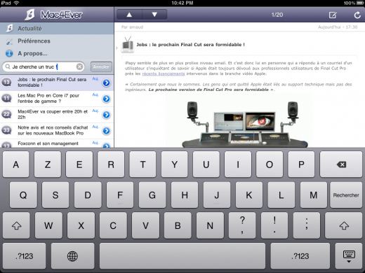 Mac4Ever HD : Mac4Ever sur votre iPad !