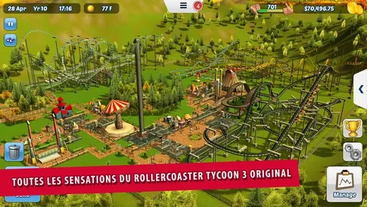 RollerCoaster Tycoon 3 fait chuter son prix sur iPhone et iPad