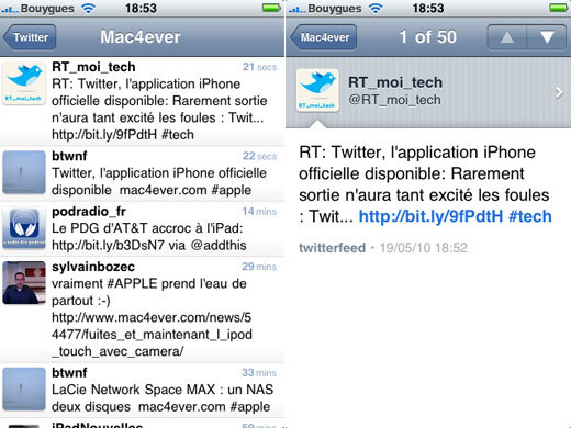 Twitter, l'application iPhone officielle disponible