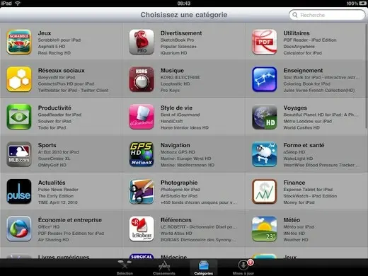 L'App Store iPad disponible en France