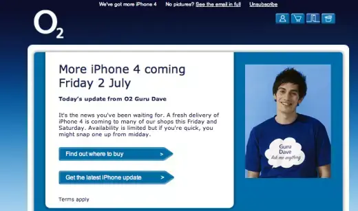 UK : iPhone 4 : un nouvel arrivage demain. Et en France ?