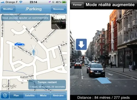 iOS : .Parking retrouve votre voiture en réalité augmentée