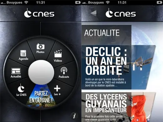 Le CNES débarque sur iPhone