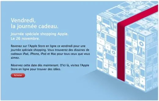 Ce vendredi est la journée spéciale shopping Apple