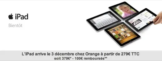 iPad subventionné chez Orange le 3 décembre