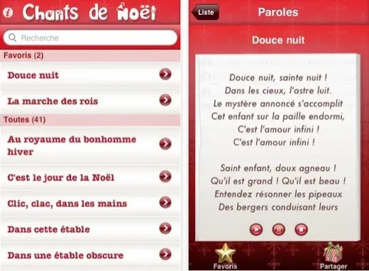 19 licences de chants de Noël pour iOS  à gagner