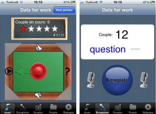 iVocAudio, révisez vos couples sur iPhone et iPod touch