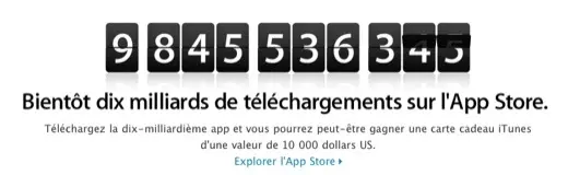 Bientôt 10 milliards d'applications téléchargées sur l'App Store