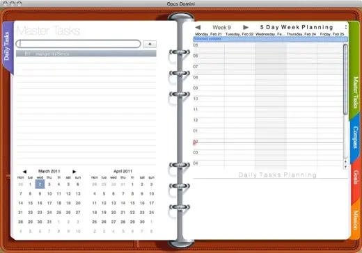 Opus Domini met un agenda dans votre Mac