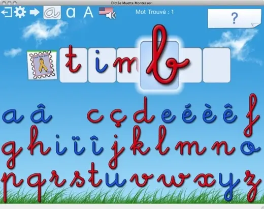 La dictée Montessori aussi sur Mac
