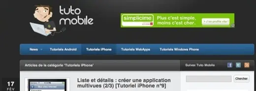 Tutomobile, la programmation iOS et en français