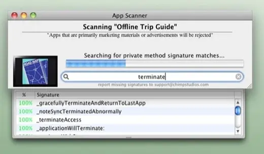 AppScanner rejeté du Mac App Store