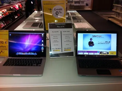 La Fnac compare un PC et un Mac (&agrave; l'avantage du PC)