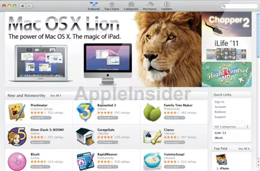 Mac OS X 10.7 Lion : vendu sur le MacApp Store ?