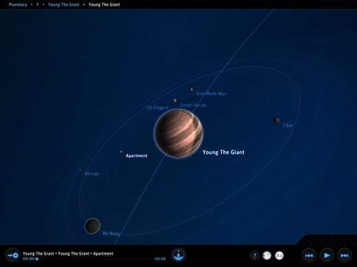 Planetary, votre musique en orbite sur iPad