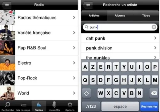 musicMe lance son application iOS