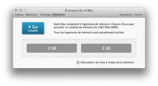 Lion : À propos de ce Mac évolue