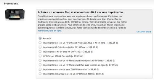 Une imprimante quasi gratuite pour l'achat d'un Mac