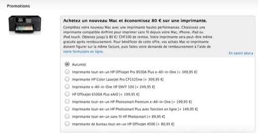 Une imprimante quasi gratuite pour l'achat d'un Mac 