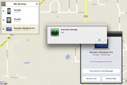 Find My Mac en test sur iCloud