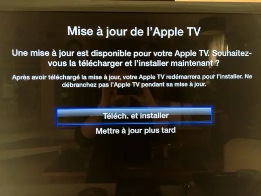 AppleTV : une mise à jour 4.4.2