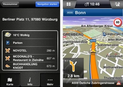 Navigon, excellent GPS pour iOS, passe en version 2.0