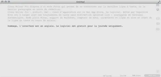 Mac : Clean Writer Pro, traitement de texte sans distraction gratuit