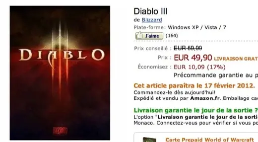 Diablo 3 sera disponible le 17 février