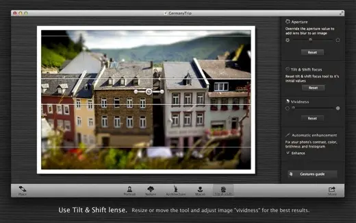 Focus : profondeur de champ et Tilt Shift pour Mac