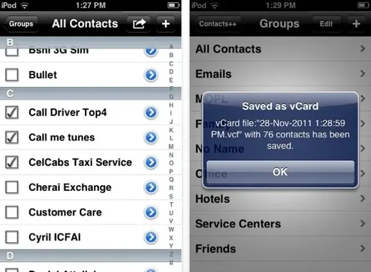 Contacts++ dope vote carnet d'adresses iOS gratuitement