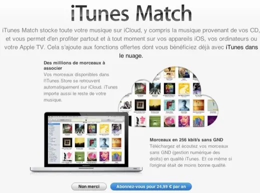 iTunes Match est actif en France