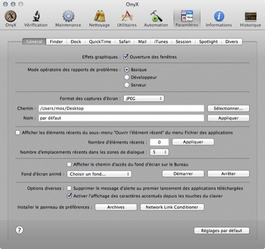 OnyX 2.4.3 pour Lion est finalisé