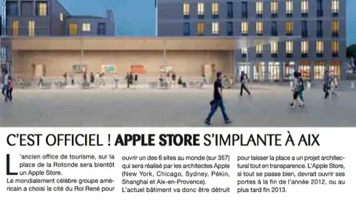 Aix en Provence aura bien son Apple Store